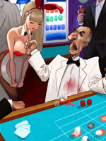 Toon bunny girls humiliated in the casino